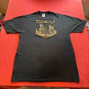 Vintage Michou Black Jerzees “Made in USA” Pittsburgh t-shirt- Size Men's Large